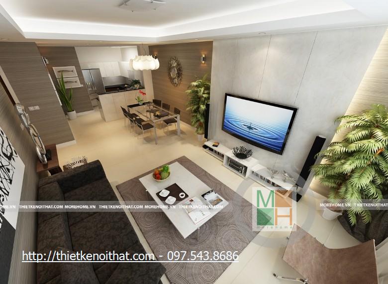 Thiết kế nội thất chung cư cao cấp KeangNam - Nhà Anh Trường